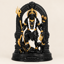 Kala Bhairavar Black Stone Idol – Majestic Divine Deity Statue