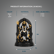 Kala Bhairavar Black Stone Idol – Majestic Divine Deity Statue