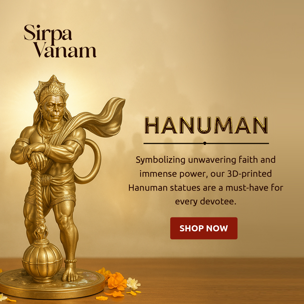 Powerful Standing Hanuman – 3D Idol | Sirpavanam